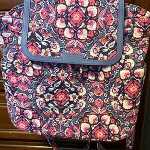 Vera Bradley Pink and Navy Floral Backpack